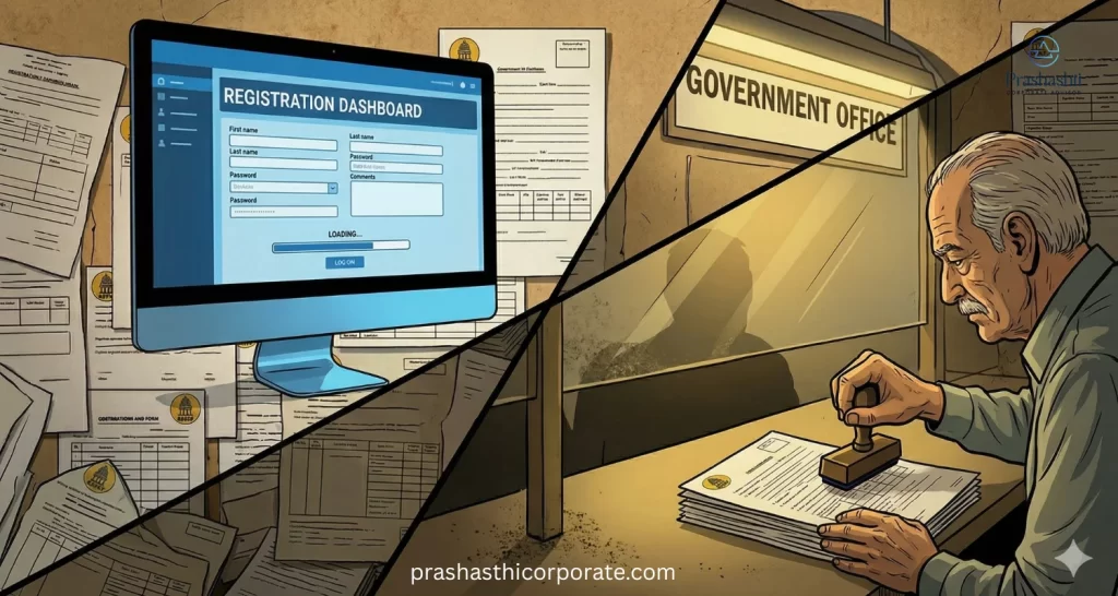 Online + Offline Mix of Business Registration Process