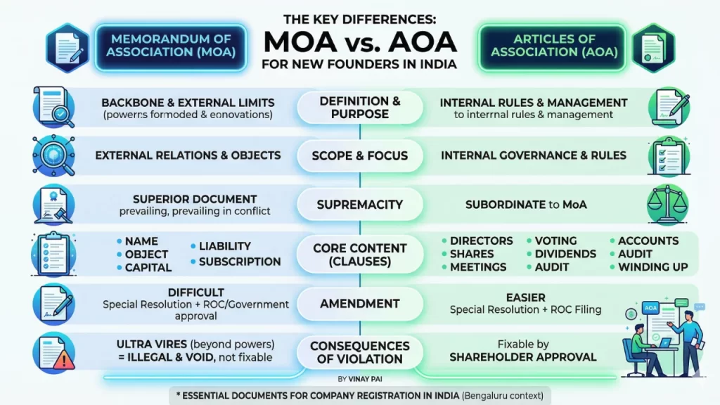Difference Between MOA and AOA