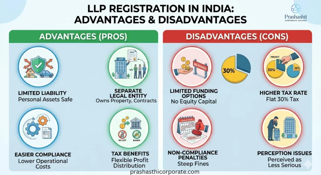 Disadvantages of LLP Prashasthi corporate