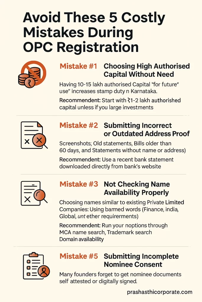Mistakes During OPC Registration