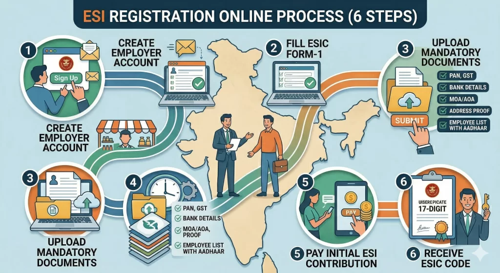 ESI Registration Process Online Step-by-Step Guide for Employers