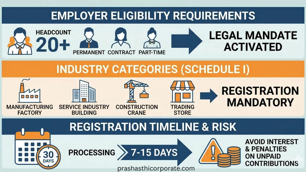 Employees Provident Fund registration criteria