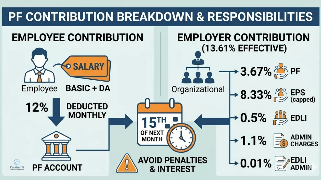 PF contribution breakdown