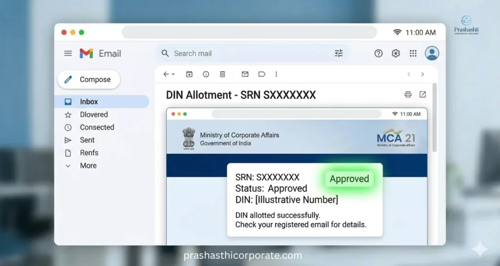 Step 10: DIN Approval and Allotment - How to Apply for DIN Online