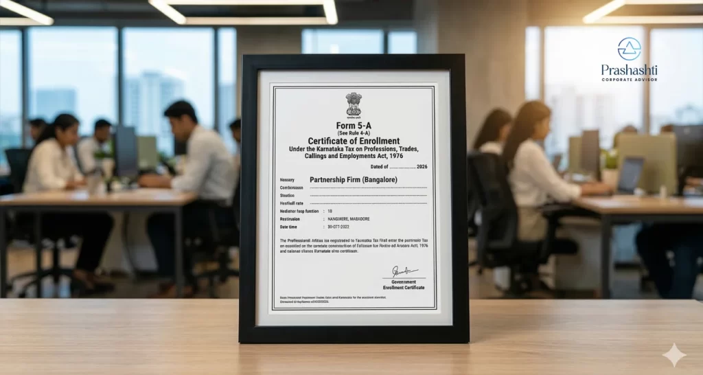 Partnership firm registration in Bangalore - Prashasthi Corporates