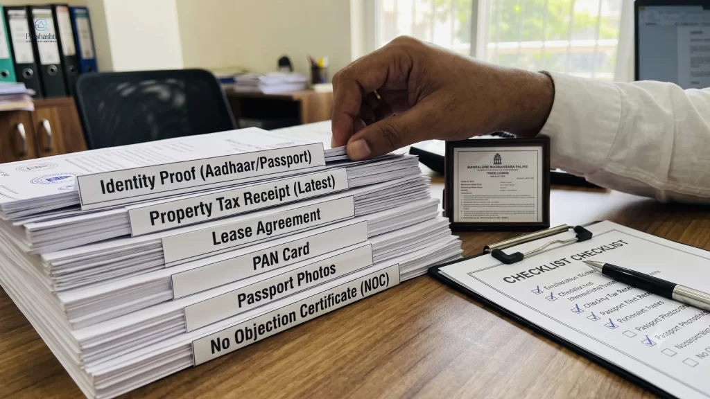 Document Checklist for BBMP Trade License