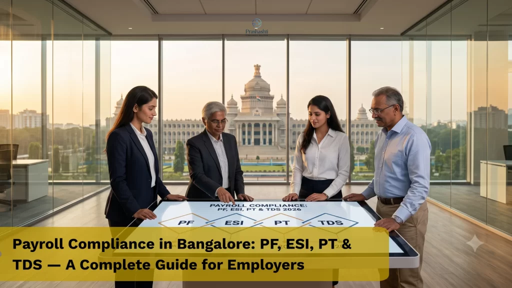 Payroll Compliance in Bangalore PF, ESI, PT & TDS — A Complete Guide for Employers