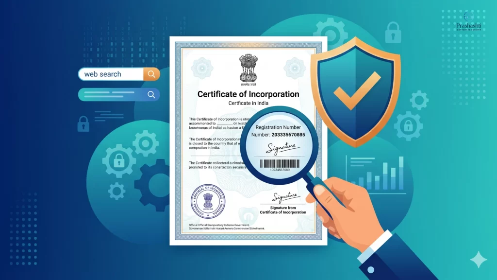Company's Registration Certificate in India