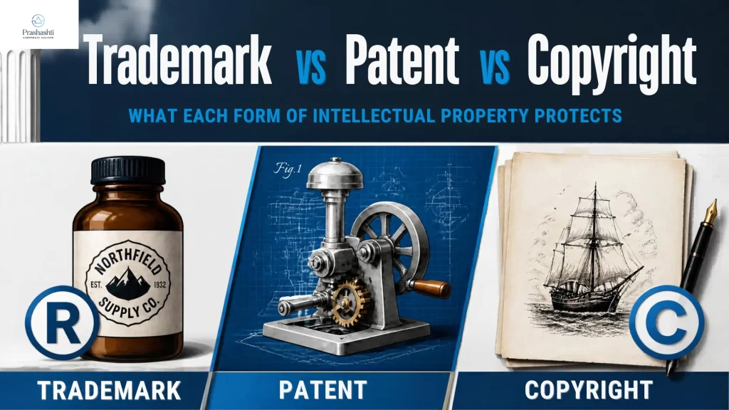 Trademark vs Patent vs Copyright for Startups
